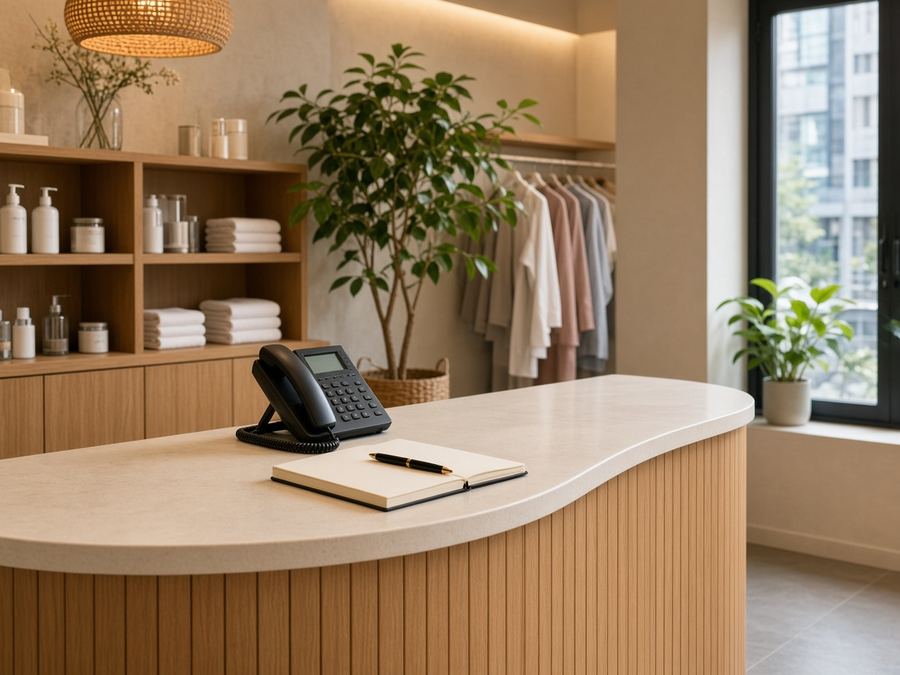 Contact desk at Laundry Rubywave in Kuala Lumpur